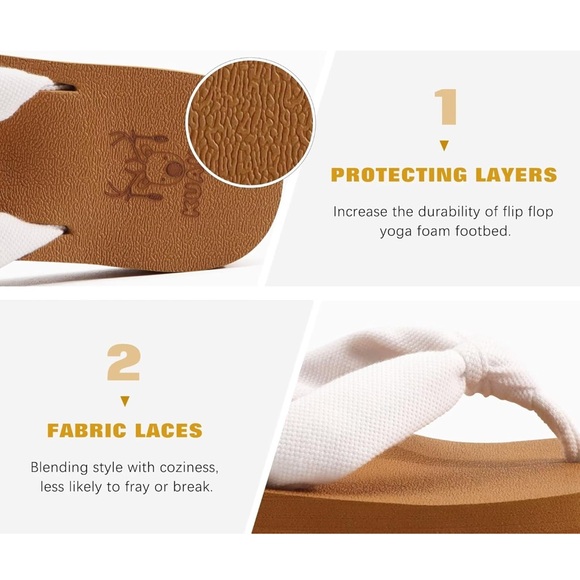 Flip Flops Women Arch Support Yoga Mat Comfort Summer Beach Walking Thong 9.5 - Picture 5 of 8